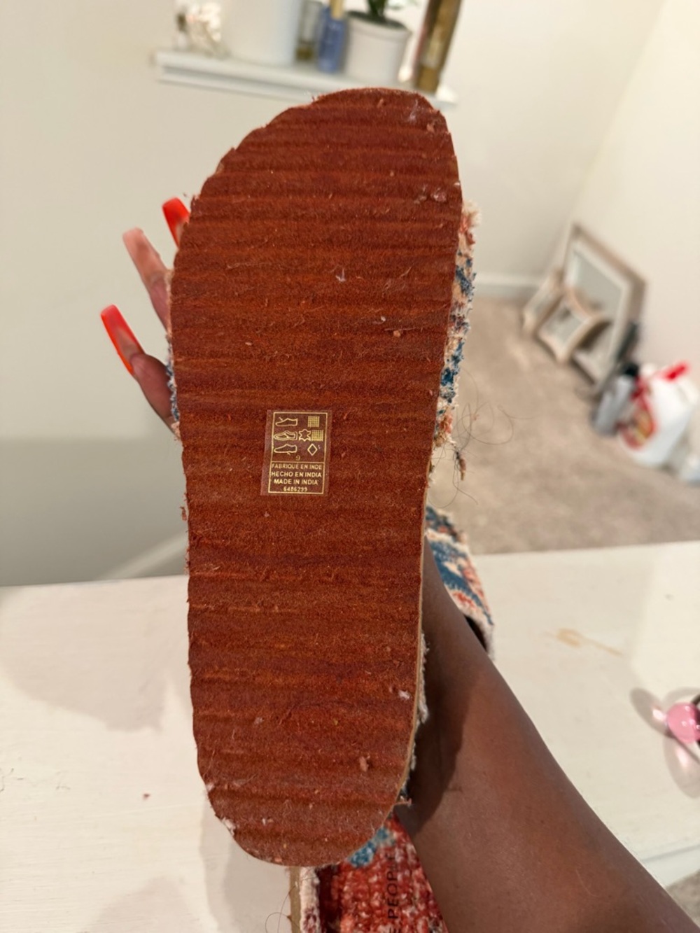 Free People Woven Wonders Footbed Sandals 🔥 Size 9 - Picture 6 of 6